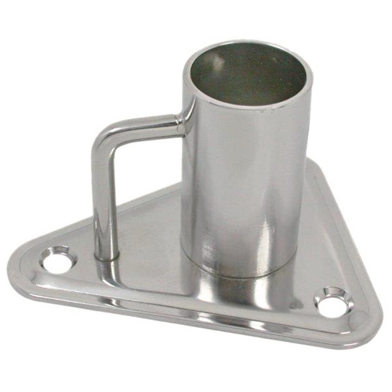 Photo of Triangular Stainless Steel Stanchion Base 0deg
