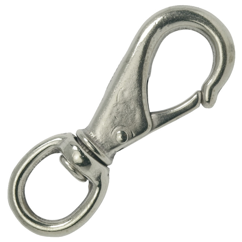 Heavy Duty Boat Snap Clip Key Ring Nickel Plated